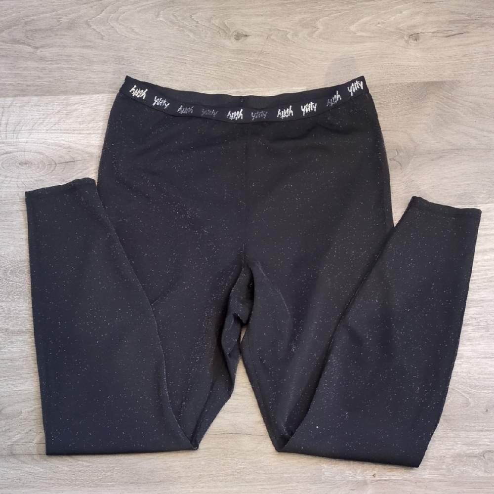 Yitty Spotlight Shaping Ruched Leggings, shimmer black, 1X